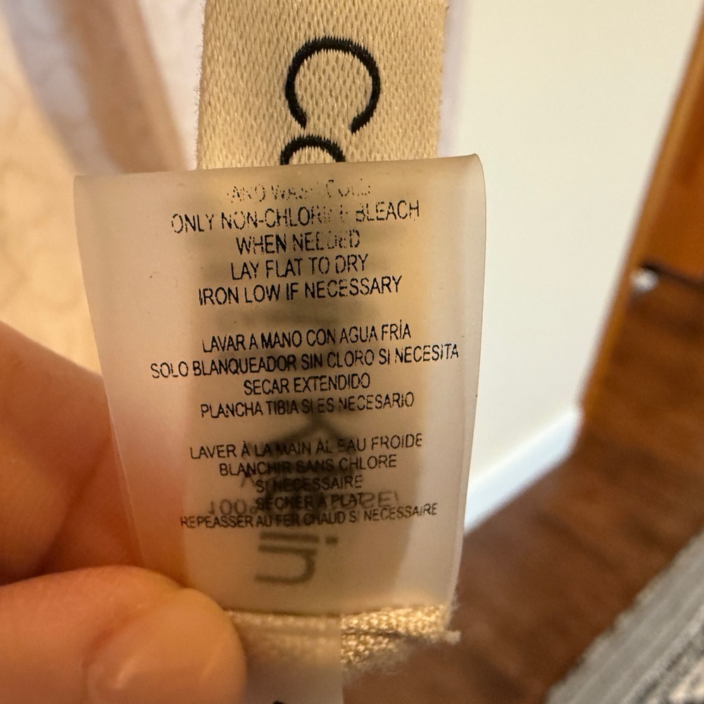 Light powder pink Calvin Klein Cream Monogram Scarf - Picture 9 of 9